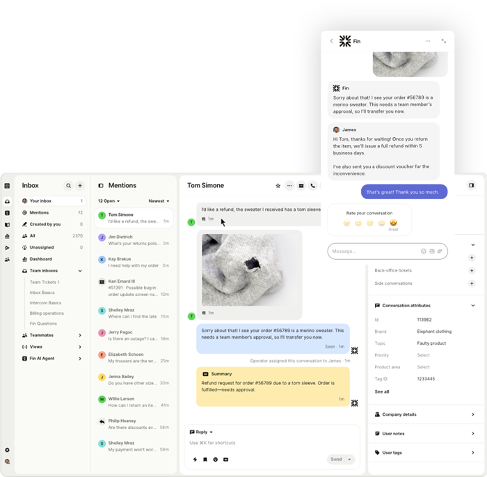 Intercom Suite Messages